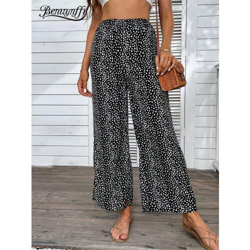 Женские брюки широкие Benuynffy China At AliExpress