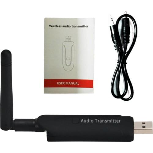 Wireless Bluetooth 4.0 Music Transmitter Adapter Stereo Audio Double-decoding Transmitter With Antenna for TV DVD PC Aptx