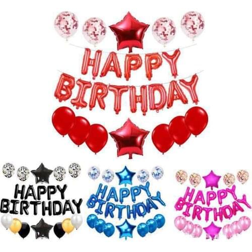 Lettre Foil Balloons Happy Birthday Party Decorations Kids Ballon Happy Birthday Party Decorations Alphabe Helium Globos Balony