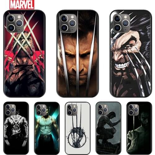 Marvel Superhero Wolverine For Apple iPhone 12 11 XS Pro Max Mini XR X 8 7 6 6S Plus 5 SE 2020 Black Cover Phone Soft Case