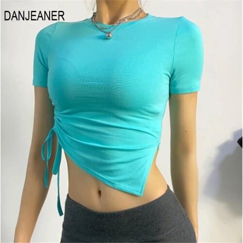 Женские футболки с коротким рукавом DANJEANER China At AliExpress