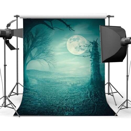 Photography Backgrounds Halloween Horror Night Mysterious Moon Old Tree