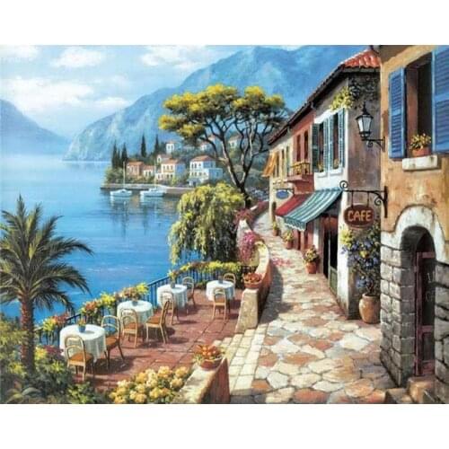 GATYZTORY Frame DIY Painting By Numbers Picture By Numbers Landscape Wall Art Acrylic Paint For Home Decor Art