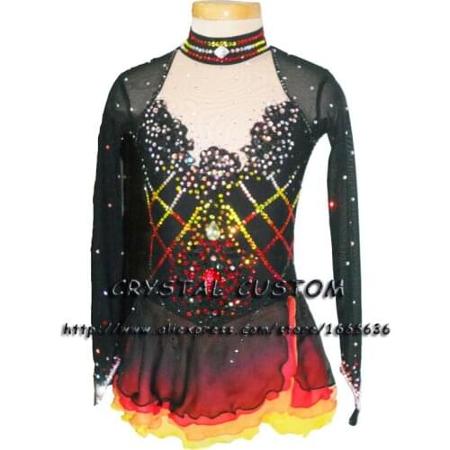 Hot Selling Ice Skating Dresses For Girls Spandex Graceful New Brand Figure Skating Competition Dress Customized DR2657