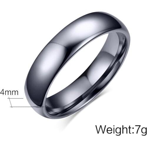 Hot Sale Silver Color Polishing Tungsten Wedding Bands For Lovers