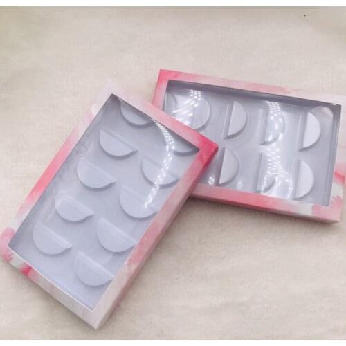 Lashes box 5 pairs lashes package marble pink pretty color hot selling lashes boxes popular style lashes box