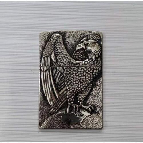 Retro USA Eagle Standing On The Earth DIY Metal Badge For ZP Kerosene Oil Lighter Grind Wheel Lighter Decor Accessory Wholesale
