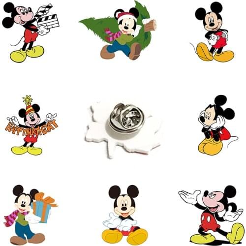 Disney Cute Cartoon Mickey Mouse And Donald Duck Lapel Pin Mickey Mouse Fashion Pin Animation Resin Acrylic For Fans And Friends