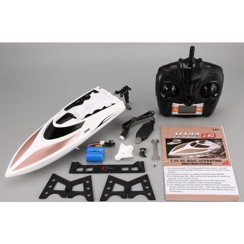 Upgraded RC Boat 30km/h Remote Control Boats High Speed Racing Speedboat 2.4G 4CH With LCD Screen Self-righting Function RC Boat