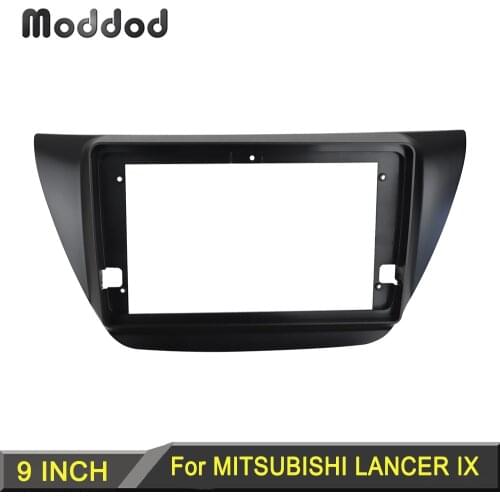 Doubl Din 9 inch Frame for MITSUBISHI LANCER IX 2006 Car Radio Fascia GPS DVD Stereo Panel Dashboard Refitting Installation Kit