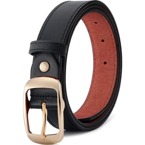 The New Fashion All-Match Leather Light Body Aquare Buckle Simple Pin Belts For Women Fashion Jeans Female