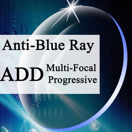 Custom a Pair Of Optical Lens Progressive Multi-focus & Anti-blue Light Myopia Presbyopia Scratch-resistant 1.56 1.61 1.67 Index