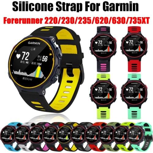 Fashion Wristband For Garmin Forerunner 735XT 735/220/230/235/620/630 S20 Smart Watch Soft Silicone Strap Replacement Watch Band