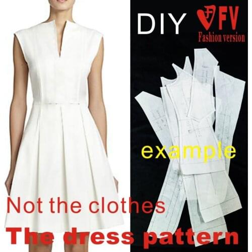 Dresses Sewing Pattern Template Cutting drawing Clothing DIY ((Not selling clothes)) BLQ-184