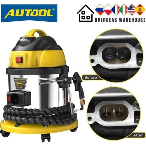 AUTOOL HTS558 Car Engine Clear Carbon Deposits 120psi Car Wash Machine Walnut Sand Diesel Gasoline Engine System Clean