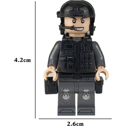 Soldiers Playset Warfare Custom Minifigure Army Soldier Accessories Action Figures Blocks Toys Hobbies Militarys Swat Team
