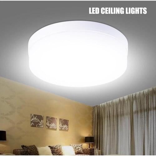 LED Ceiling Light Showing Installation Round Disc Plate Lamp Heat-Dissapation Anti-glare Eye Protection for Living Room Study