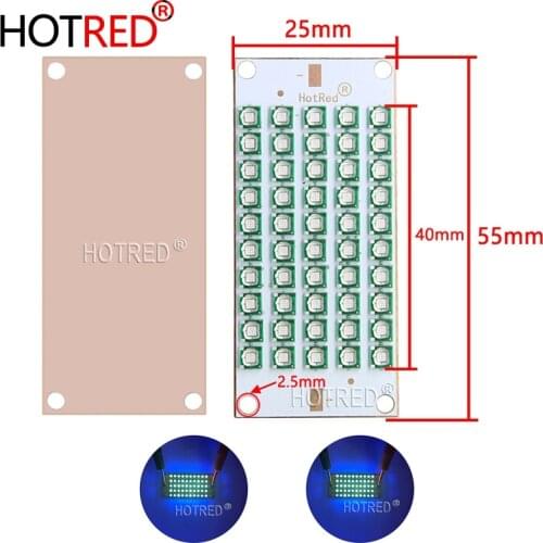 LG Epistar 3535 UV Lamp 365nm 370nm Purple LED 50W150W300W for 3D Printer Flatbed 55*25mm curing light Currency Identification