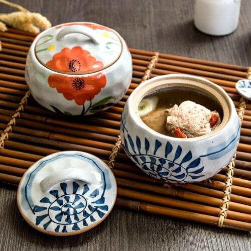 Japanese Ceramic Cookware Soup Pot Cooking Pot High Temperature Stew Mini Casserole Egg Milk Frying Pan Vinegar Pot Sealed Cans
