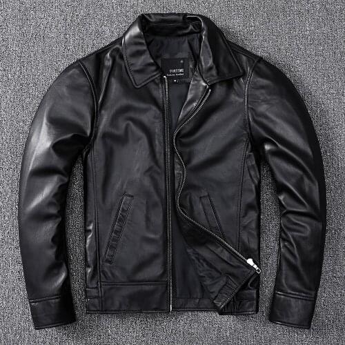 YR!Free shipping.2020 business sheepskin jacket. Mens 100% genuine leather coat.Dads leather Jacket.plus size leather clothes
