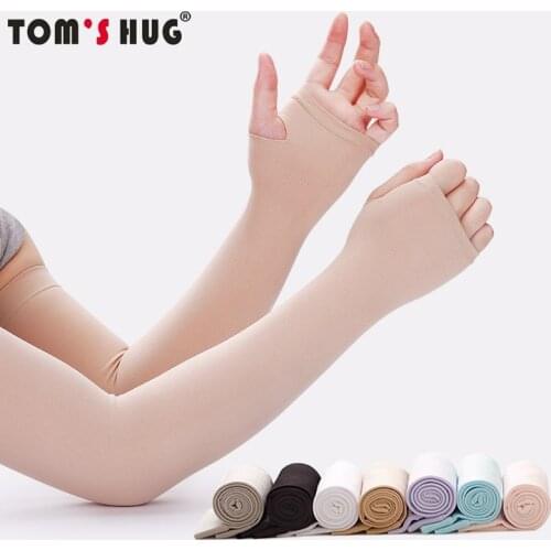 Ice Silk Fabric Arm Sleeves Warmer Protector Mangas Toms Hug Summer Sports Driving Cycling Reflective Sunscreen Bands