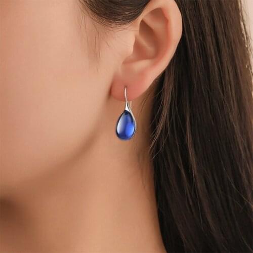 Oval Moonstone Womens Pendant Earrings Drop Earrings Wedding Jewelry | Drop Earrings 2.1*1.6cm New 1pair 3 Colors Woman Gift