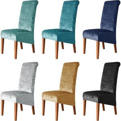 1/2/4/6pc Long Back Dining Chair Cover XL Size Large Spandex Hight Back Chair Covers Kitchen Dining Room Banquet Funda Silla