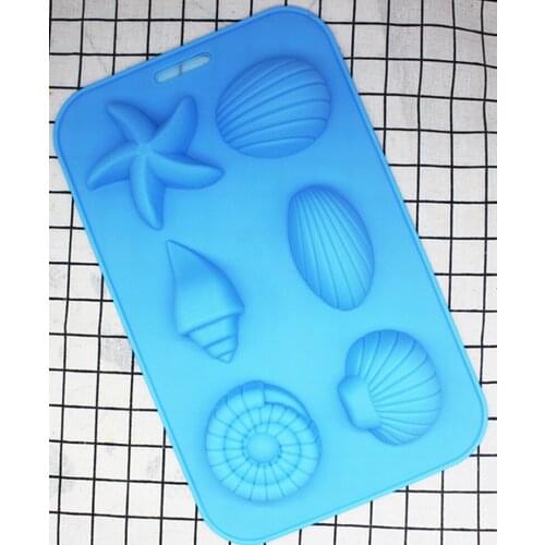 1pcs 6Holes Conch Shell Food Grade Silicone Cake Mold/Chocolate Mold/Ice Mold etc. DIY Mould