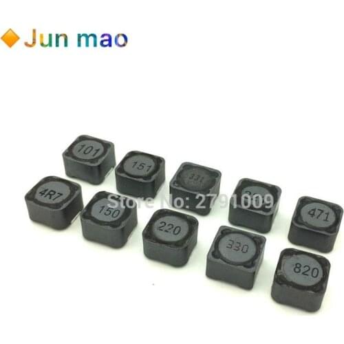 10PCS CDRH127 CD127 CDRH127 10 /15/ 22 / 33 / 47 / 68 UH 12*12*7 SMD Power inductor 1mh 2R2 3R3 4R7 6R8 Chip Inductor 100UH 101