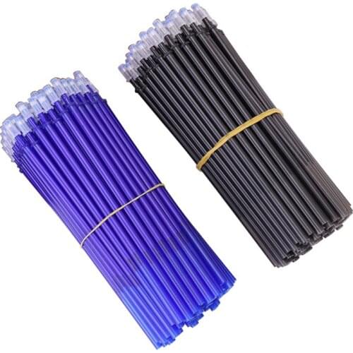 100Pcs/set Erasable Pen Refill 0.5mm Blue/Black Ink Writing Pen For Office Students Stationery