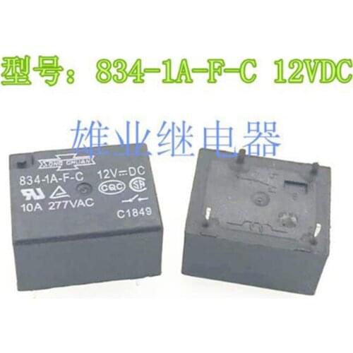 12V relay 834-1A-F-C 8341AFC 834 1A F C 12VDC 10A 4PIN