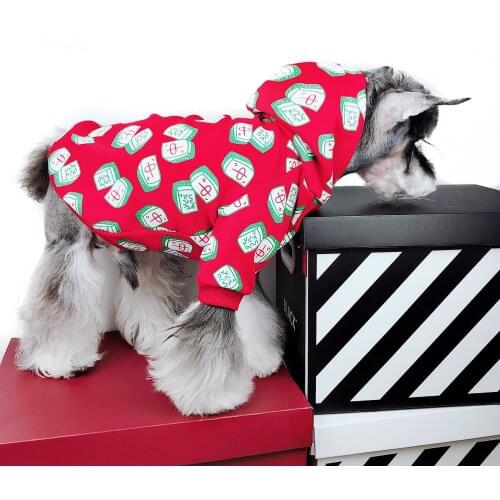 2021 New Pattern Fashion Pet Dog Cat Clothes French Bulldog Teddy Poodle Miniature Dog Print Wei Clothing