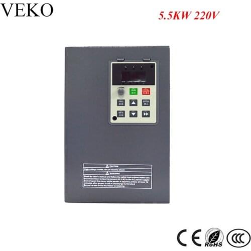 5.5KW 220V AC Single Phase Input Mini Frequency Inverter 25A 220V 3 Phase Output V/F Motor Drive Frequency Converter 50/60Hz