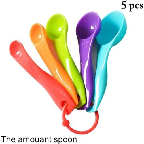 5pcs/set Kitchen Measuring Spoons Teaspoon Coffee Sugar Scoop Cake Baking Flour Measuring Cups Kitchen Cooking Tools