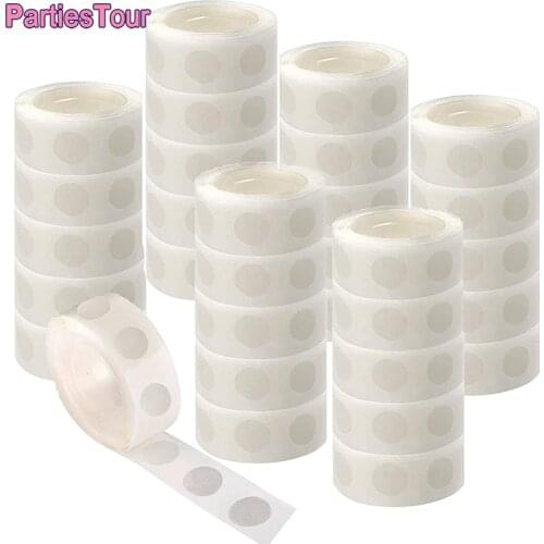 5000X Glue Point Clear Balloon Glue Removable Adhesive Dot 50 roll Double Sided Dot of Glue Tape for Party Wedding Balloon Decor