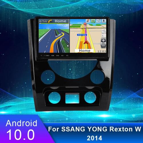 9 inch Android 10.0 IPS Screen car Multimedia Video Player car GPS Navigation Radio BT For SSANG YONG Rexton W 2014