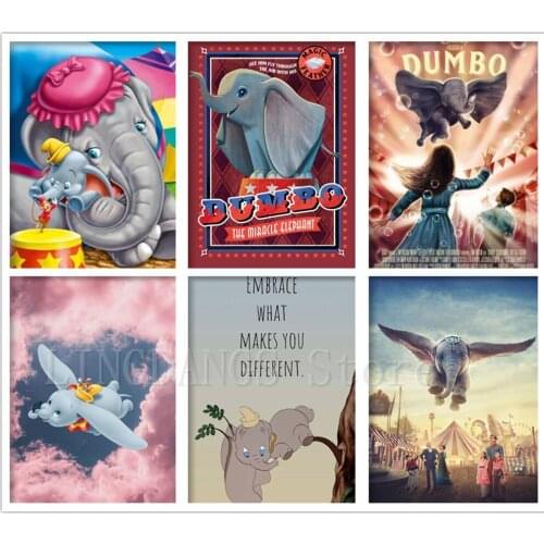 Disney Dumbo 5D DIY Diamond Mosaic Cartoon Animal Elephant Diamond Painting Embroidery Cross Stitch Full Drill Home Decor Gift