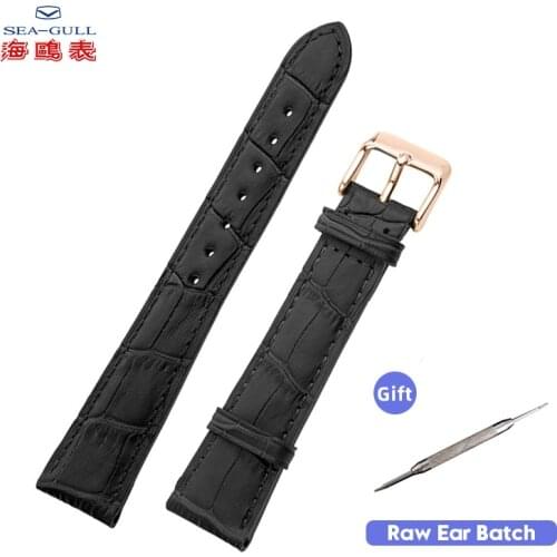 Seagull Automatic Mechanical Watch Watch Accessories Original Cowhide Strap Pin Buckle Strap 20mm/22mm