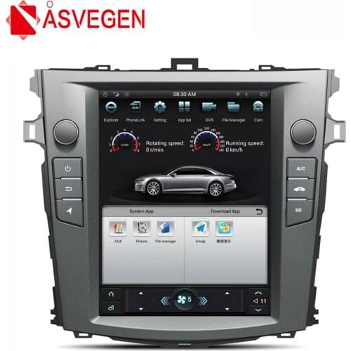 10.4'' Android Vertical Screen Car Radio For Toyota Corolla 2007-2013 GPS Navigation Stereo Headunit Multimedia Player
