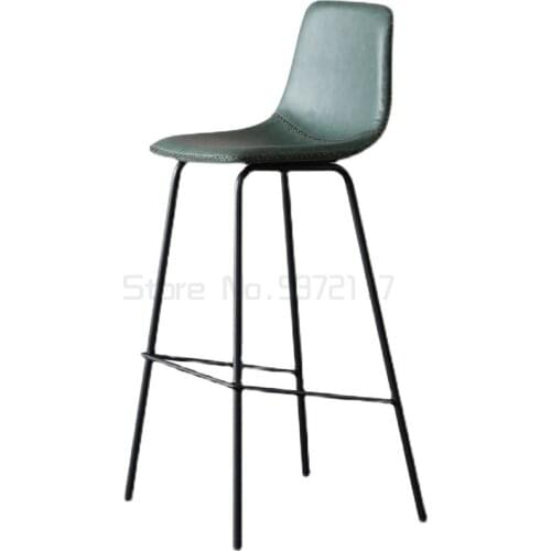 Nordic bar chair modern simple front desk high stool bar chair household back bar stool