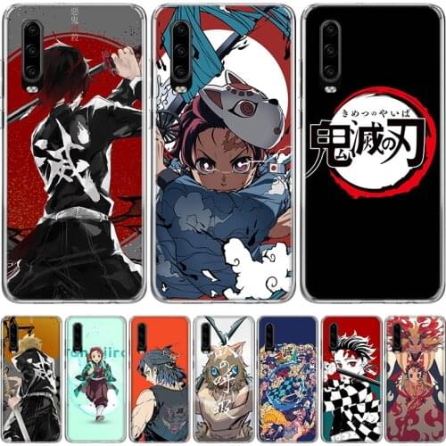 Anime Demon Slayer Kimetsu no Yaiba Phone Case for Huawei P30 P40 P20 P10 Mate 20 10 30 Lite Pro P Smart Z Plus + Art Luxury Cov