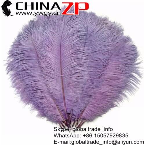 CHINAZP Factory 35-40cm(14-16inch) 500pcs/lot Dyed Lavender Craft Ostrich Plumages Feather
