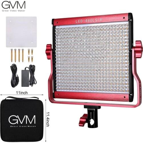 GVM Bi-color LED Video Light Panel CRI97 2300K~6800K 480 LED Camera Light for Studio Photography Lighting Equipment Digital Lamp