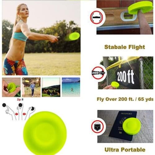 Mini Beach flying disk for outdoor sports silicone disc decompression toys to play beach entertainment toys