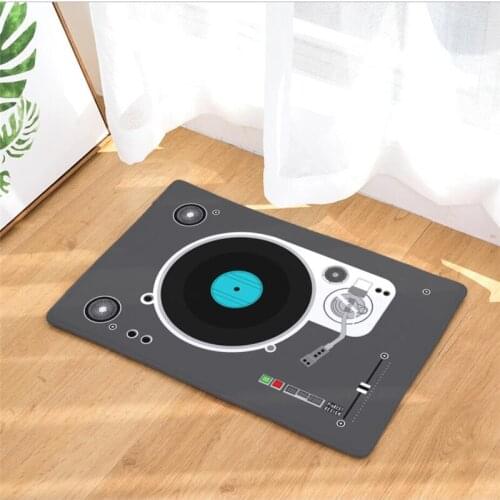 Audio Tape Living Room Carpet Record Camera Square Printing Floor Mat Bathroom Kitchen Absorbent Non-slip Mat