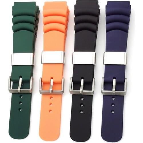 Watchband For Seiko Divers 22mm Smart Watch Silicone Band Strap Bracelet Accessories