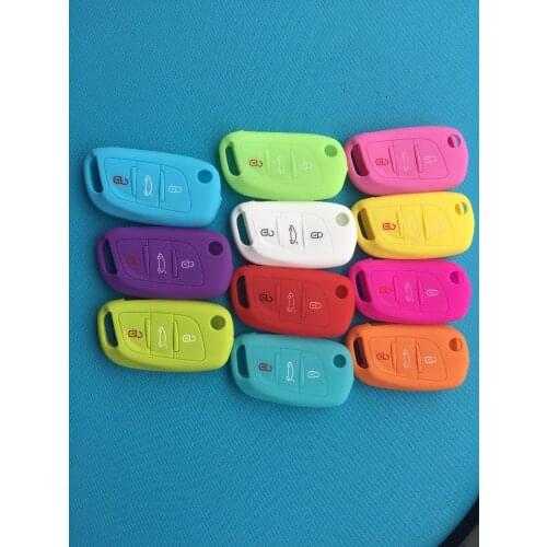 3 BUTTON SILICONE CASE COVER FOR CITROEN C1 C2 C3 C4 C5 DS3 DS4 DS5 DS6 CAR FLIP REMOTE KEY SHELL BLANK For Peugeot