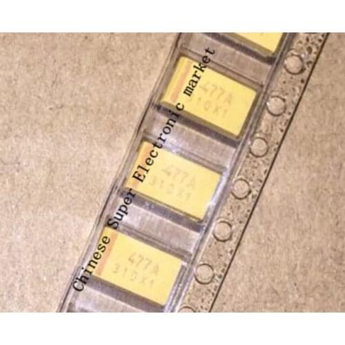 20PCS Tantalum Capacitor 7343 Type:D 477 470UF 6.3V