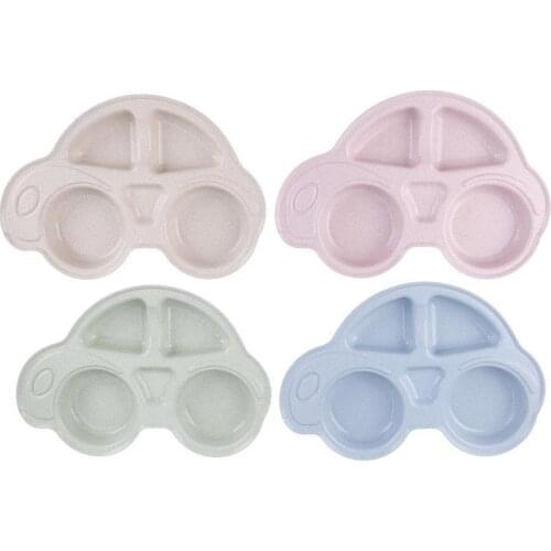 Creative Dishes Cartoon Car Shape Fashion Plate Environmentally Separated Food Plates Kids Dinnerware Tableware Tray Wholesale
