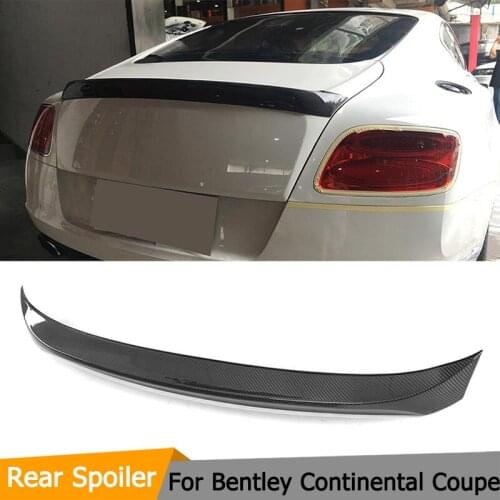 Carbon fiber Rear Trunk Spoiler case for Bentley Continental Coupe 2 Door Only 2012 2013 2014 GT V8 Supersports